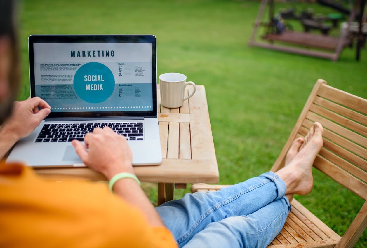 marketing dashboard laptop