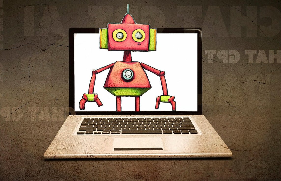 ai writing laptop